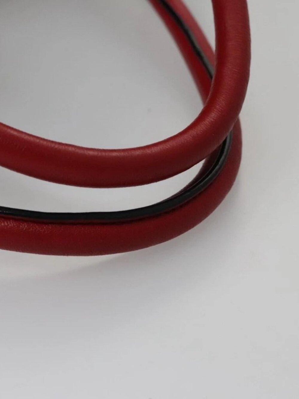 PRADA Hand Bag Nylon Black Red white Auth - Picture 8 of 16